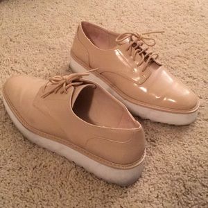Zara Beige Platform Shoes